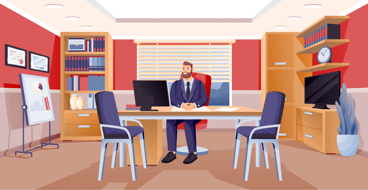 What should every CEO know about internal team communication? | picture showing office of CEO