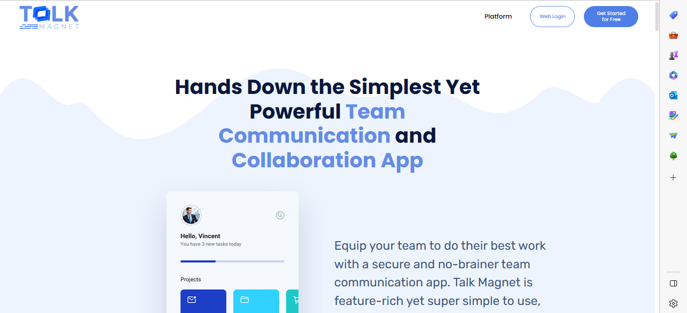 Talk Magnet vs email comparison | Talk Magnet website dashboard