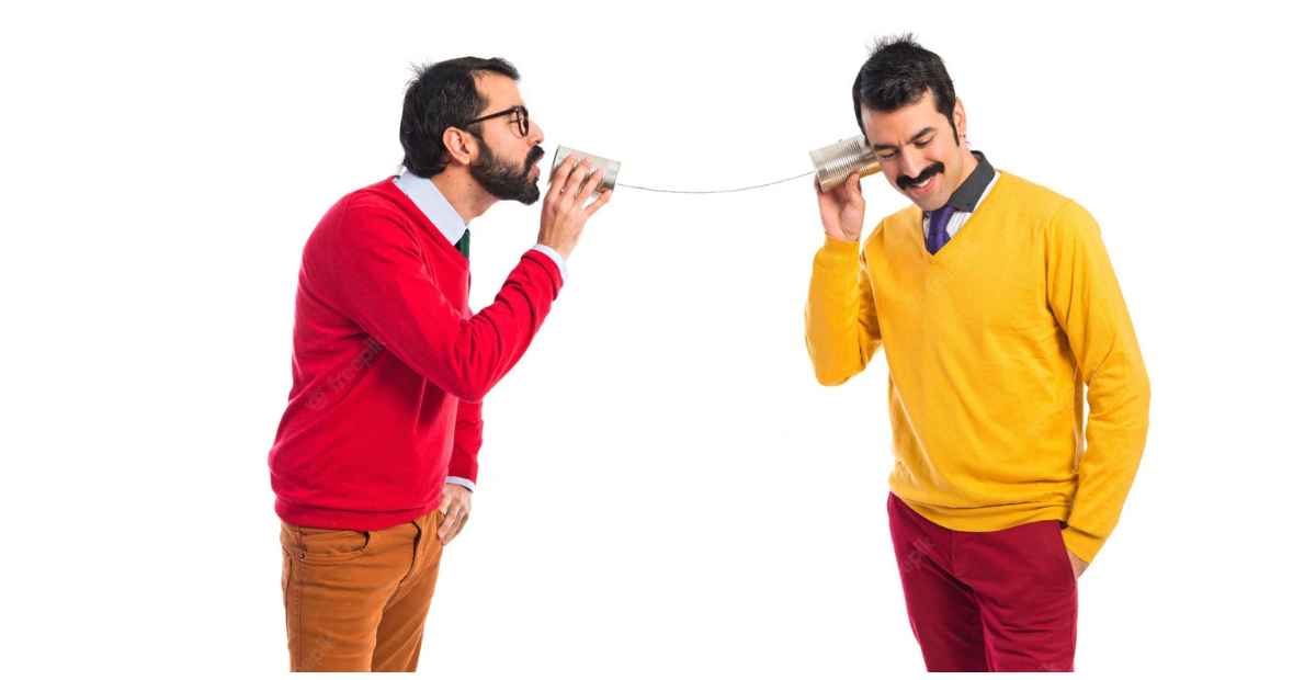Communicate clearly | two man communicating effectively