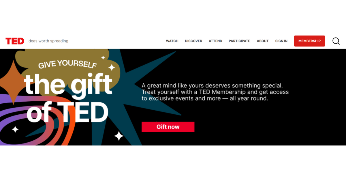 TED Talk | TED talk website front page screen