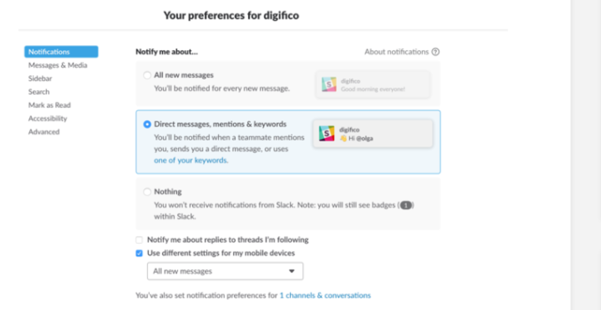 Notification | Discord’s notification settings