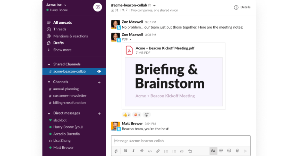 Chat & conversations | Slack's Channels