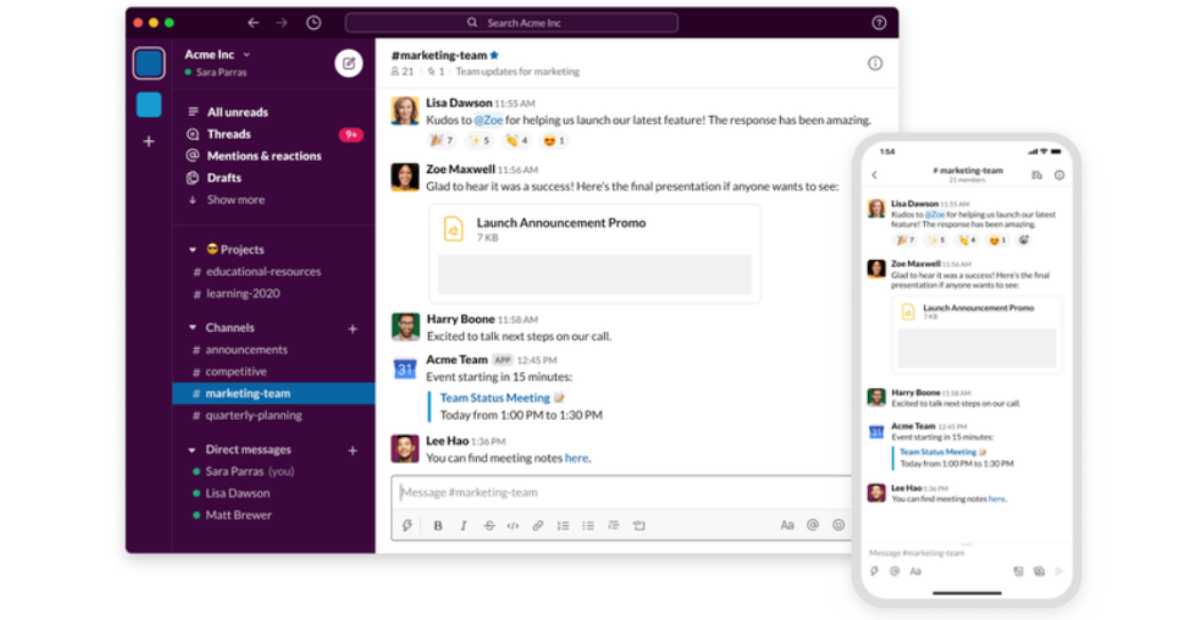 User interface | Slack's user interface